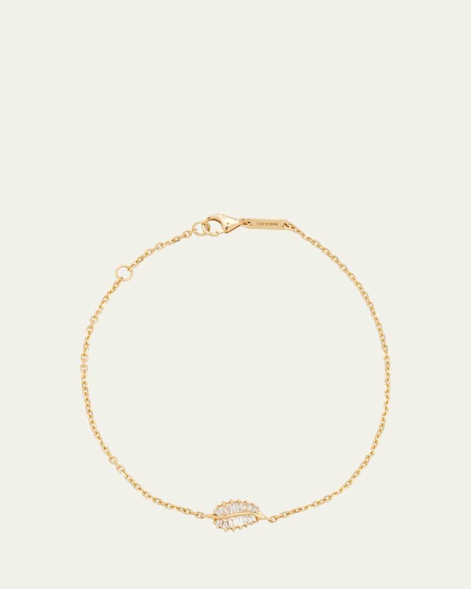 18k Gold Small Palm Leaf Bracelet